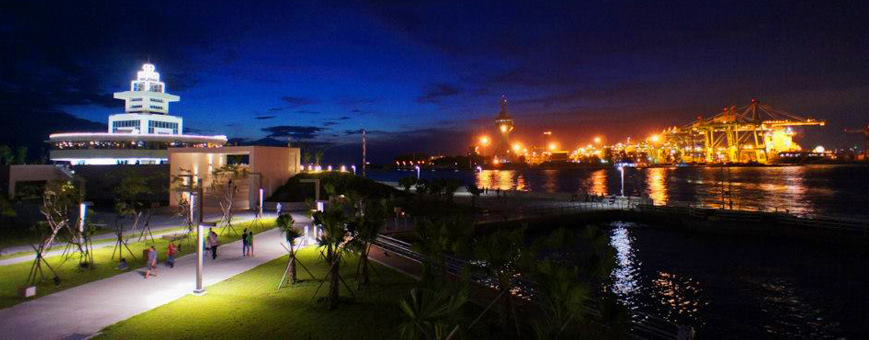 紅毛港文化園區夜景